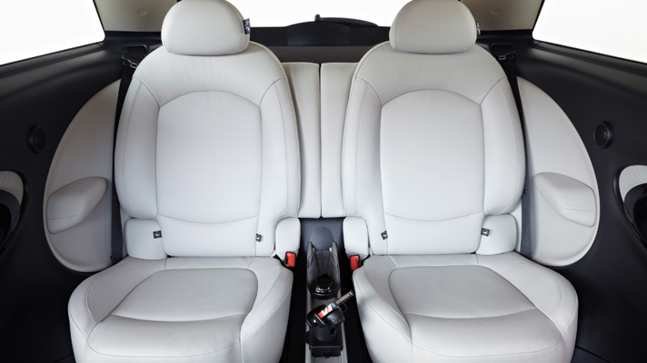 Rear seats in the Mini Paceman offer some of the coolest travel for rear seat passengers.